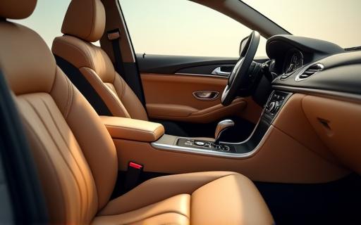 Rengjort luksus bilkabine lædersæder